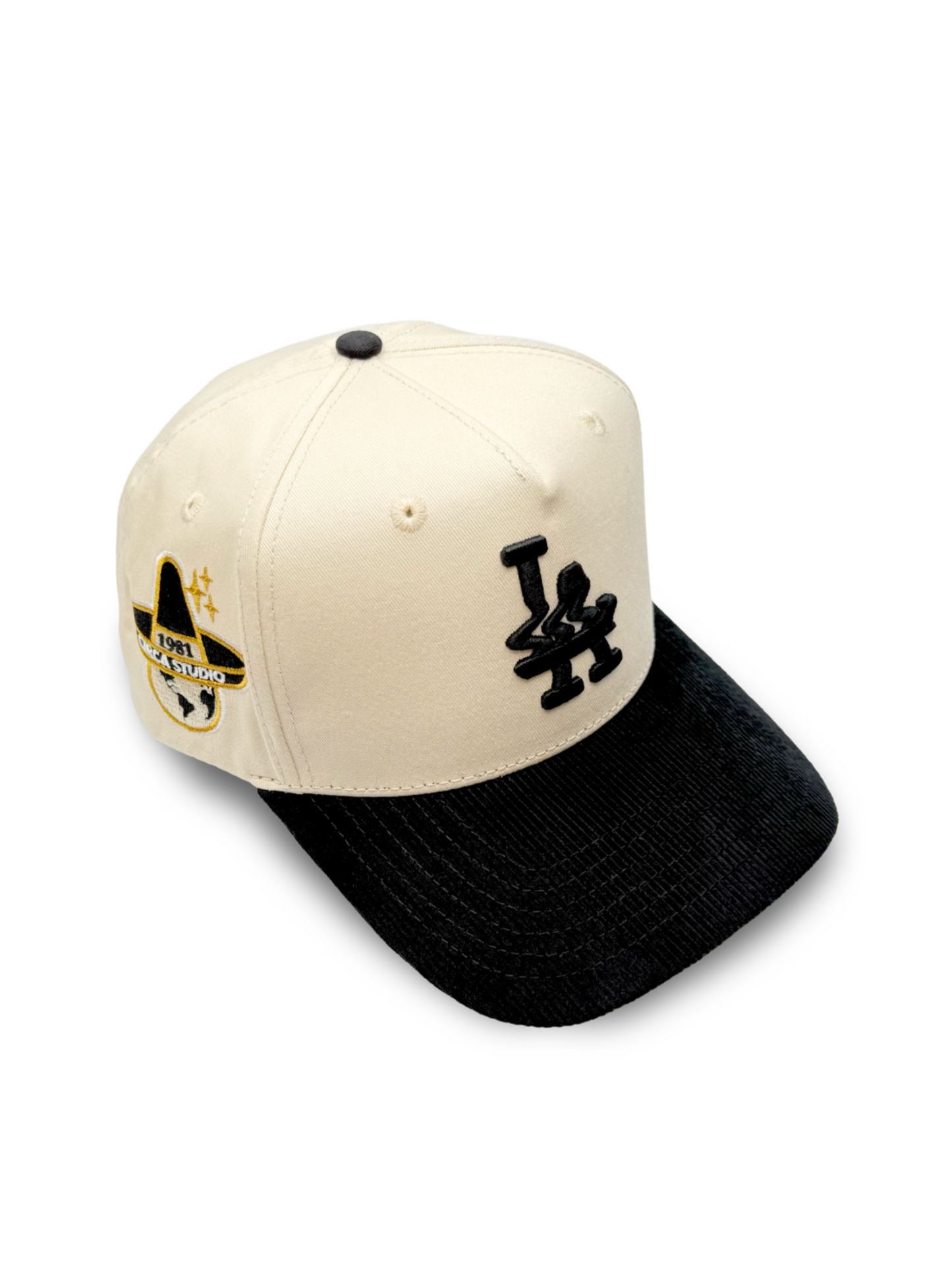 002 CREAM GLITCH ANGELS SNAPBACK HAT