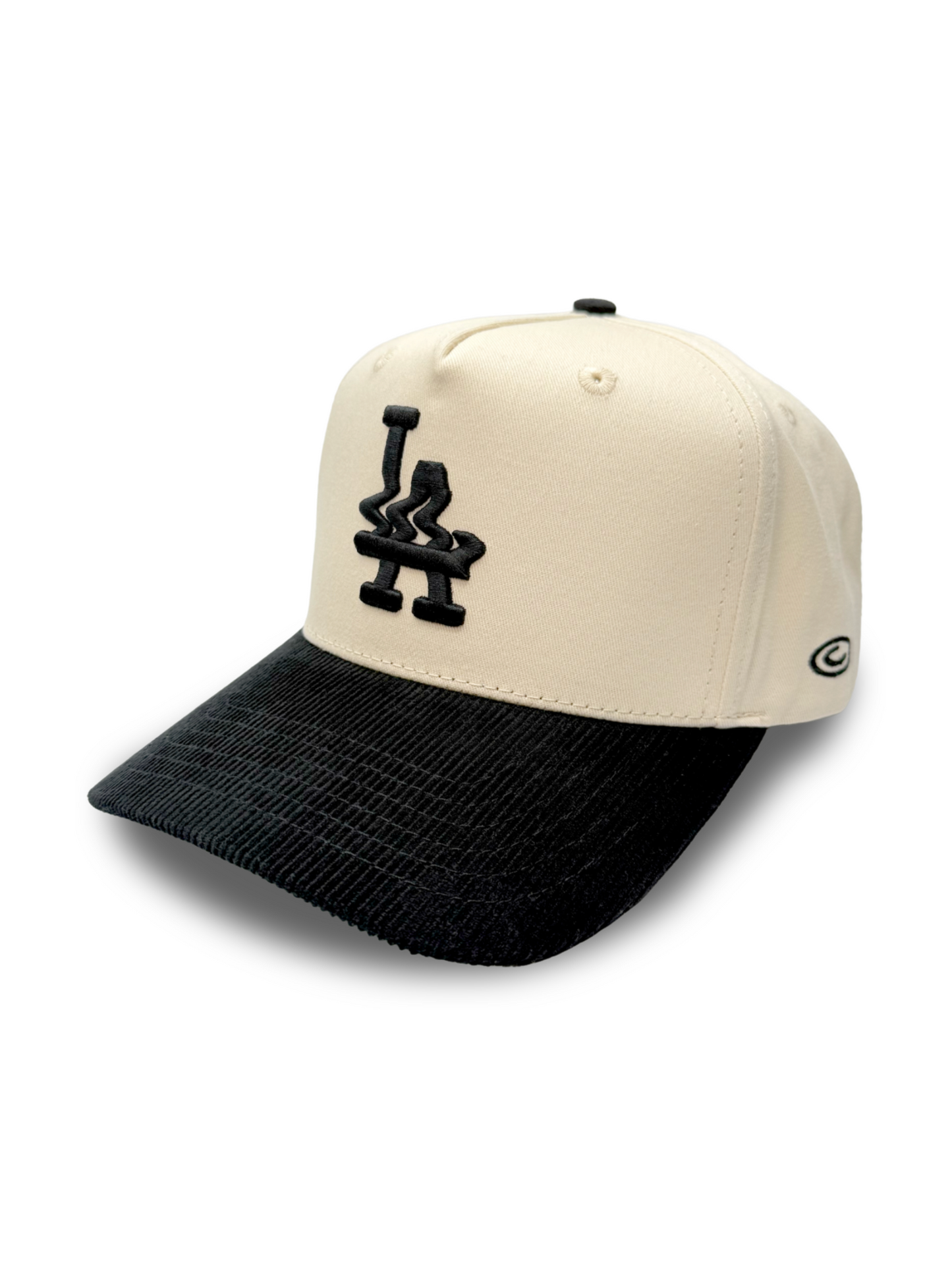002 CREAM GLITCH ANGELS SNAPBACK HAT