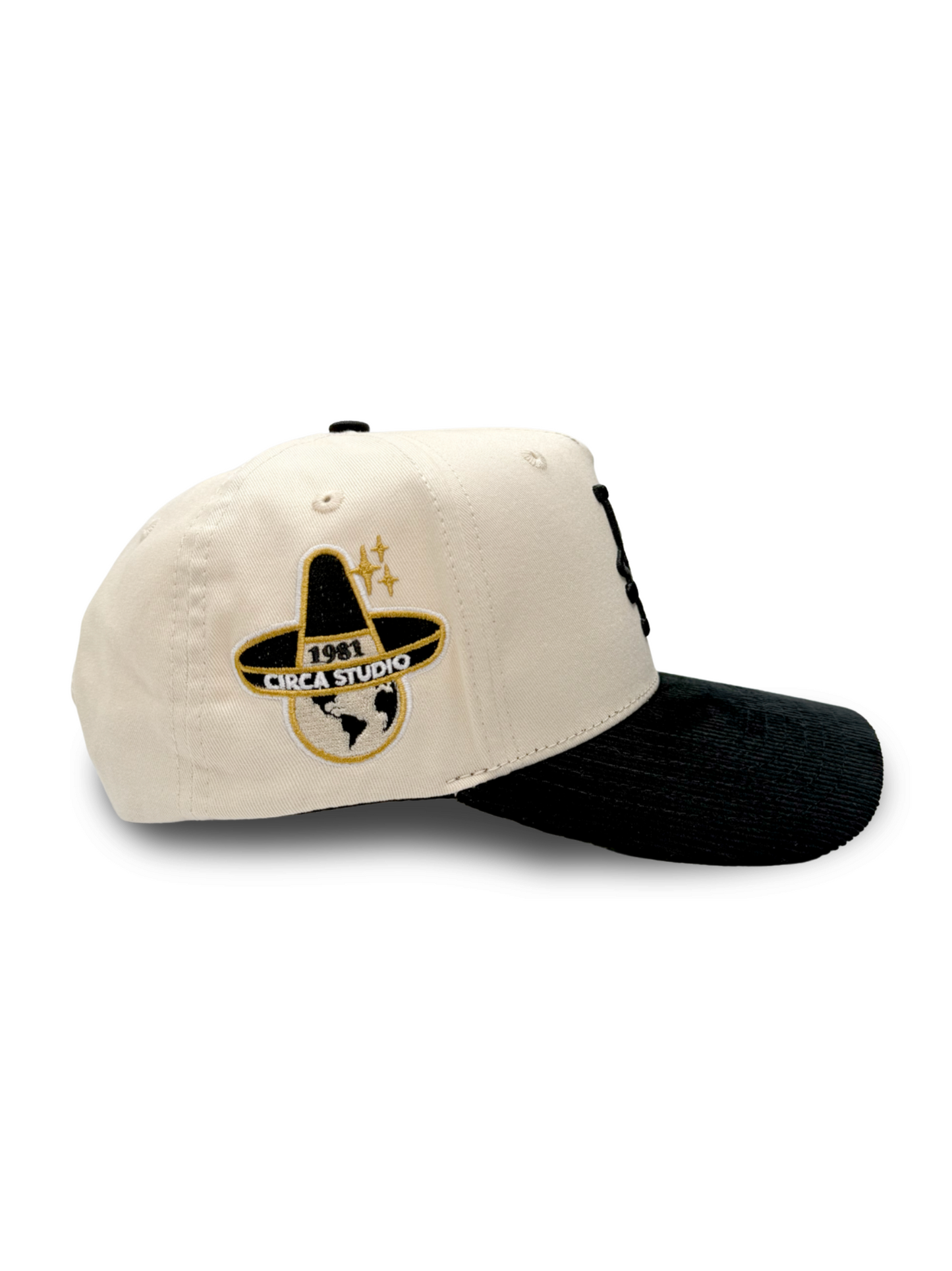 002 CREAM GLITCH ANGELS SNAPBACK HAT