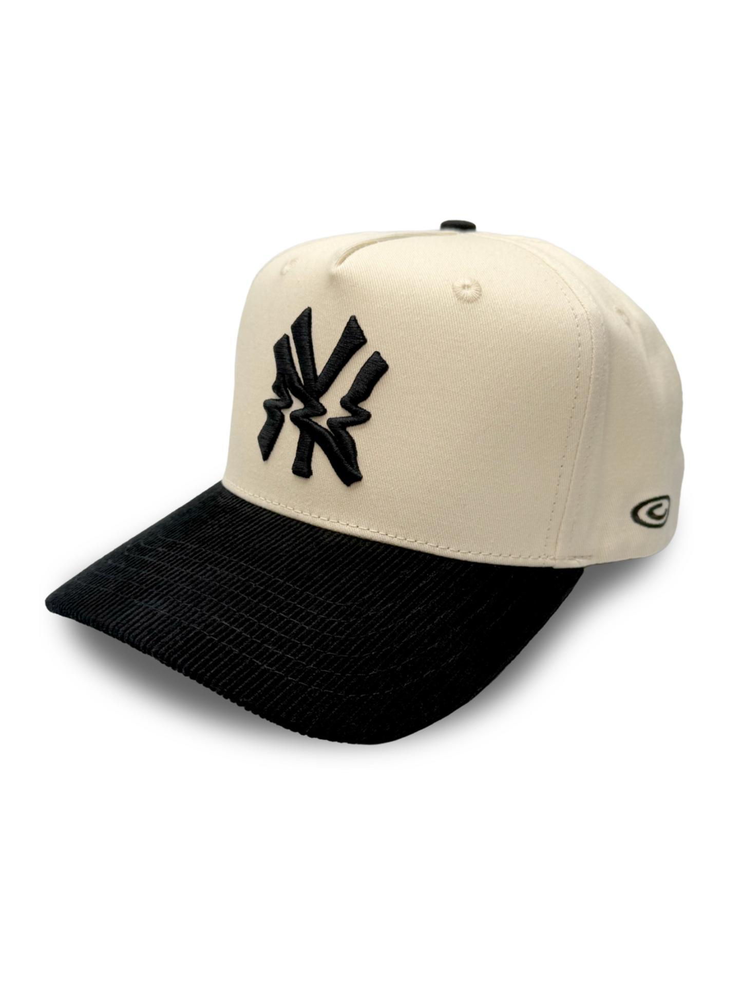 002 CREAM GLITCH EMPIRE SNAPBACK HAT