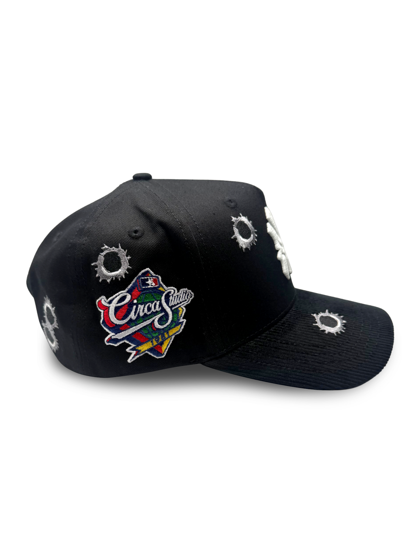 CIRCA - 001 GLITCH NY GLOW IN THE DARK BULLET HOLES SNAPBACK HAT