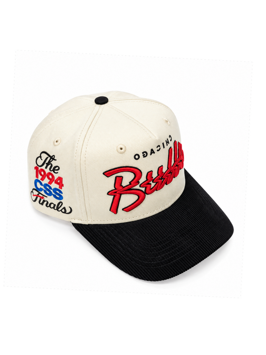 PREORDER CIRCA x ADRE G 002 - CREAM GLITCH SCRIPT CHI-TOWN  SNAPBACK HAT
