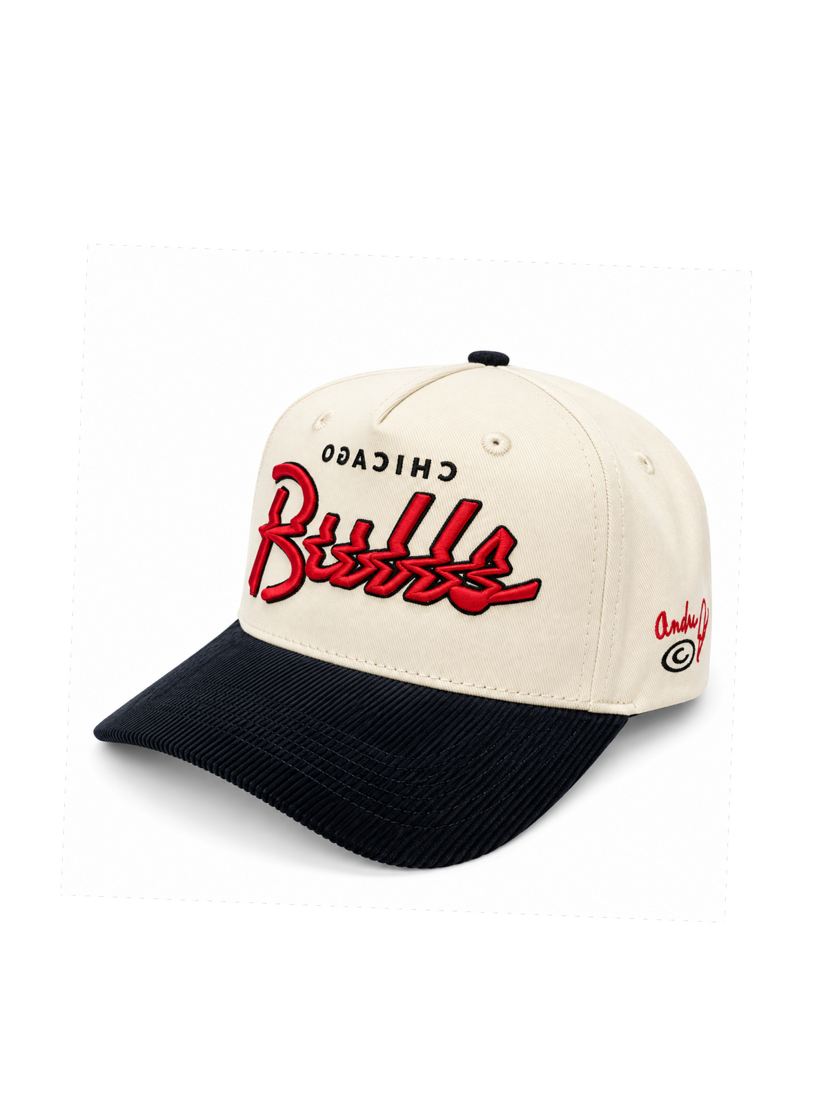 PREORDER CIRCA x ADRE G 002 - CREAM GLITCH SCRIPT CHI-TOWN  SNAPBACK HAT