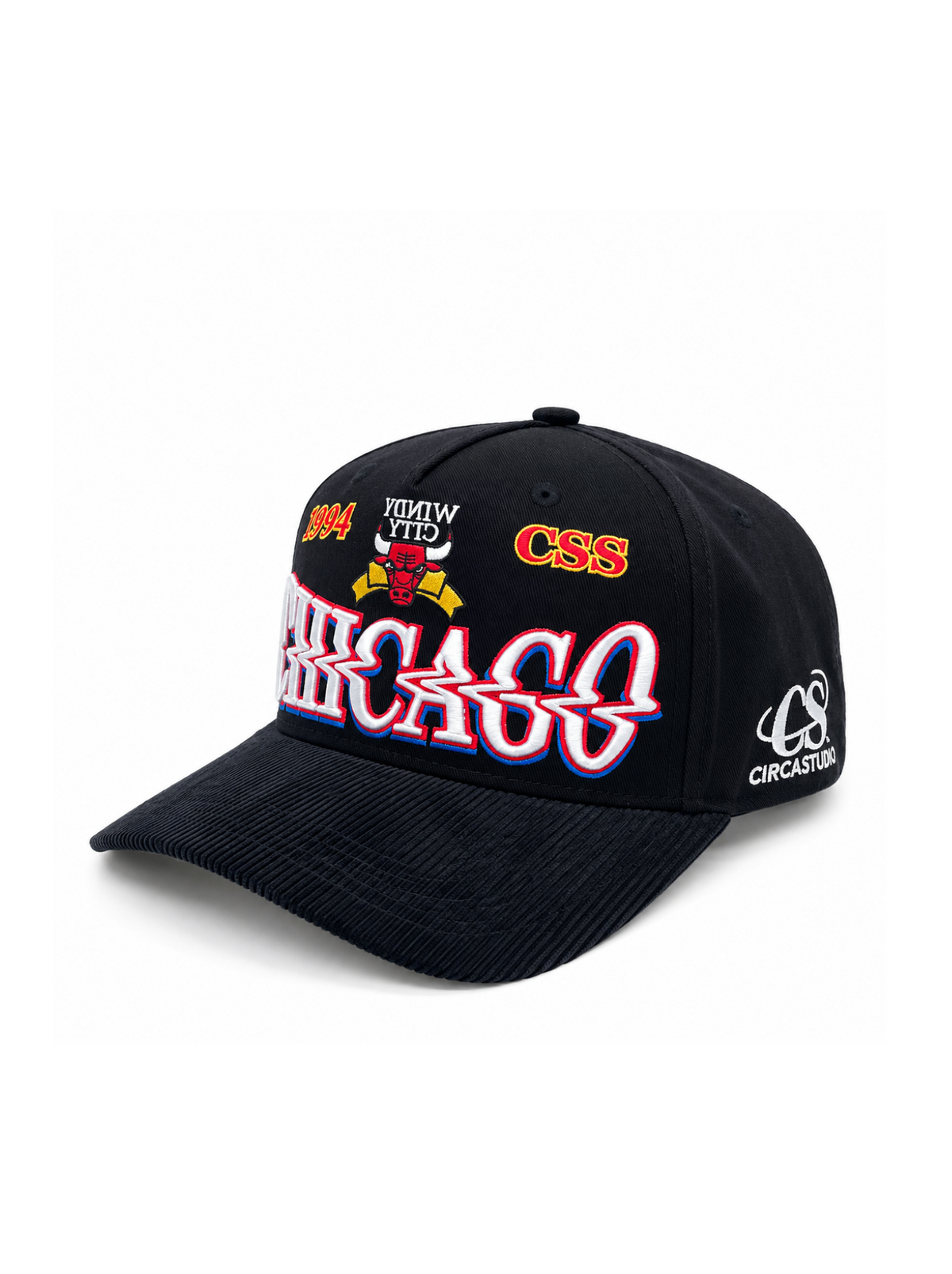 PREORDER CIRCA x ADRE G 005 - BLACK GLITCH CHICAGO SNAPBACK HAT